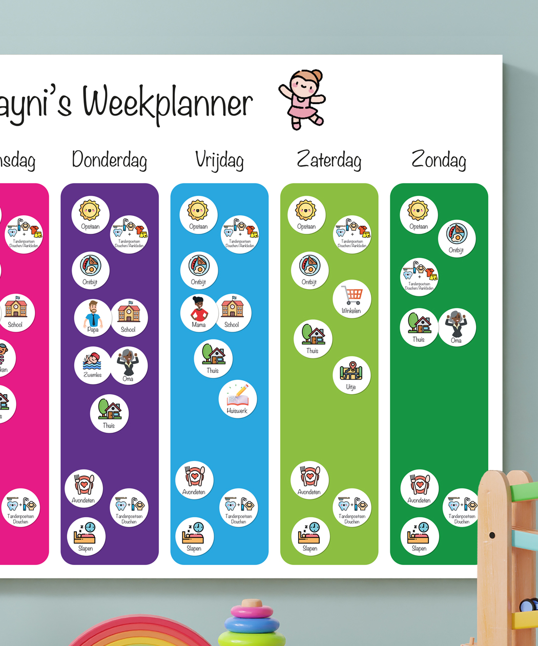kinderen planbord noa